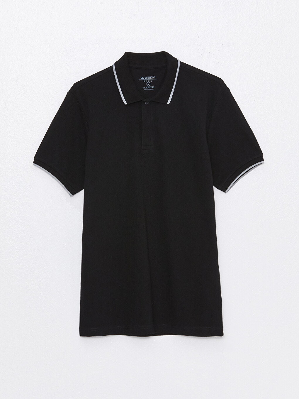 Polo Neck Short Sleeve Pique Men's T-shirt-5