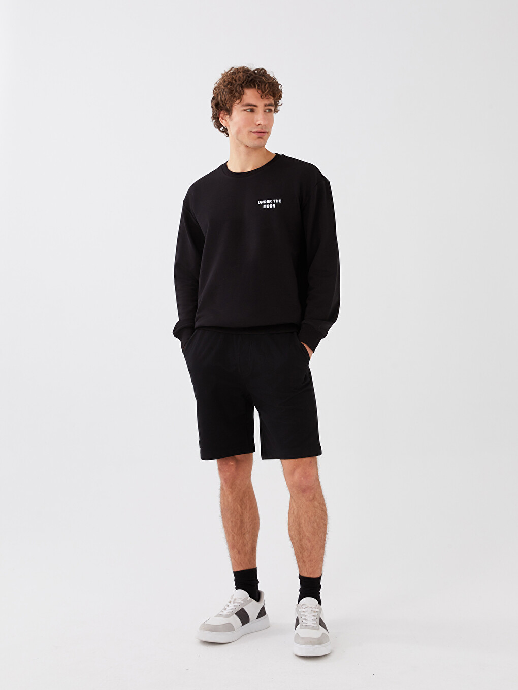 Standard Fit Men's Shorts With Waist Tie Detail-1