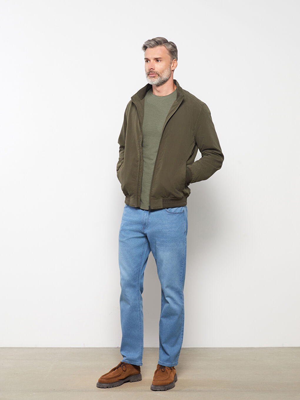 LCWAIKIKI Classic Regulär Geschnittener Mantel für Herren mit Trichterkragen -W21082Z8-HCZ