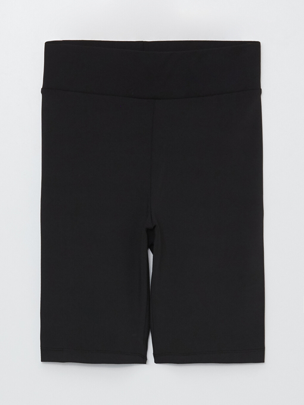 Women's Elastic Waist Plain Short Leggings-5