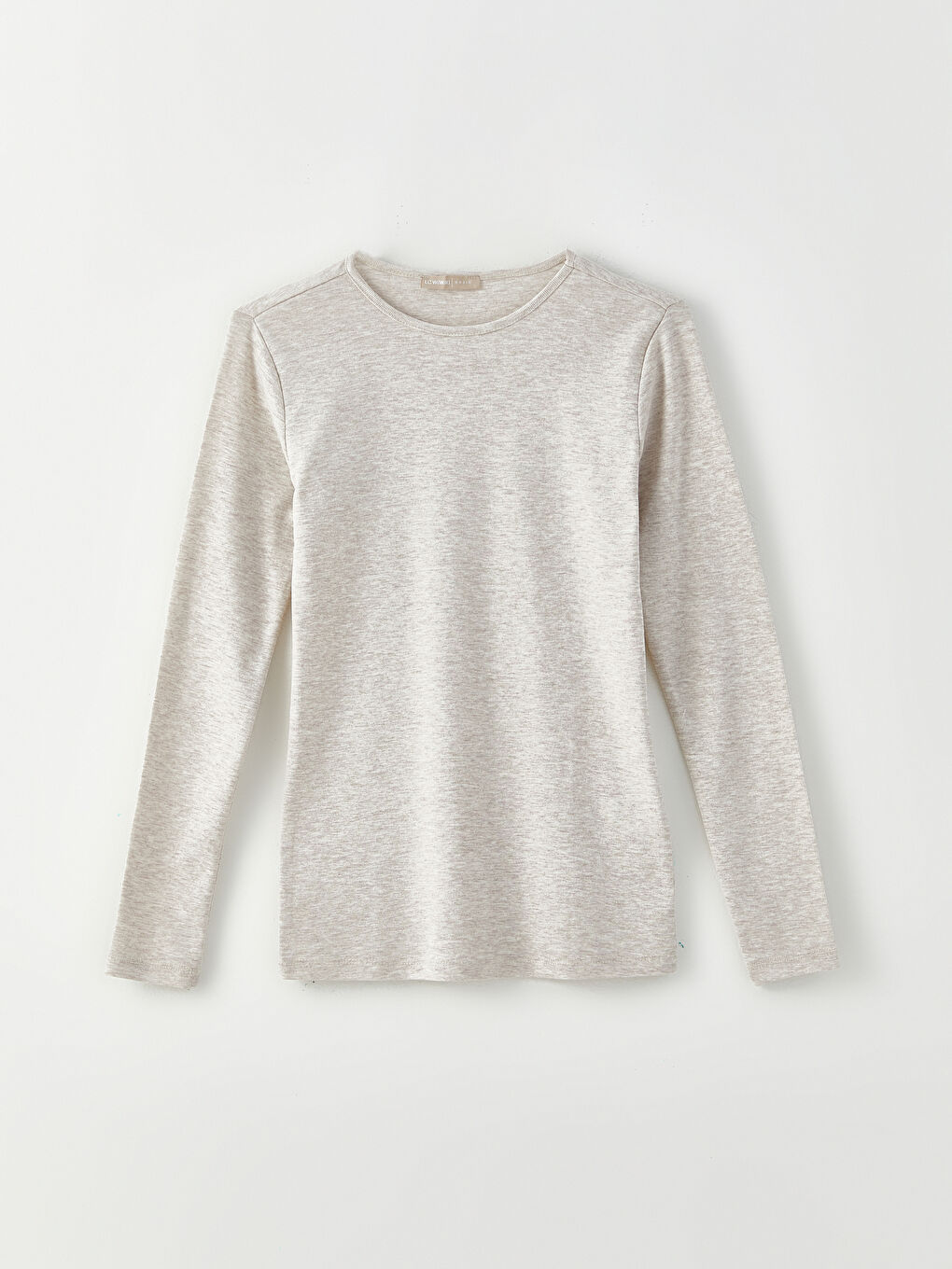 Bej Bisiklet Yaka Kadın Bodysuit-5