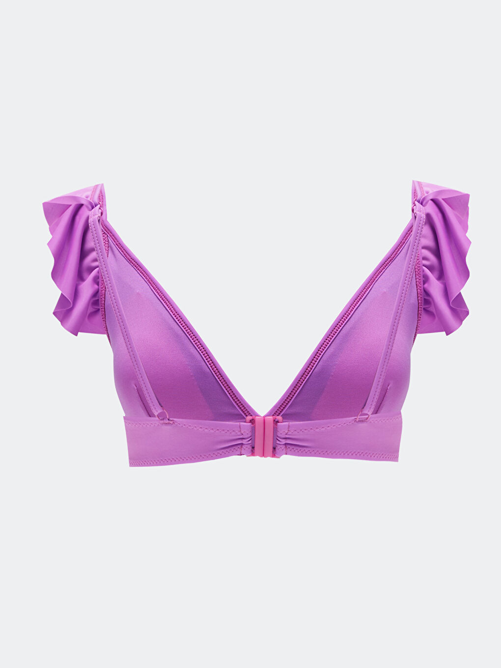 Ruffle Detailed Women's Bikini Top With Stitched Pads -S30019Z8-URP