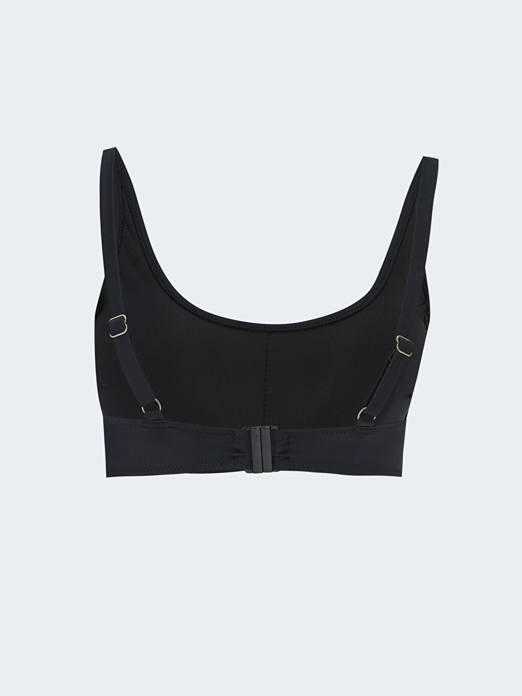 الجزء العلوي من البكيني بياقة على شكل حرف U سادة للسيدات-1