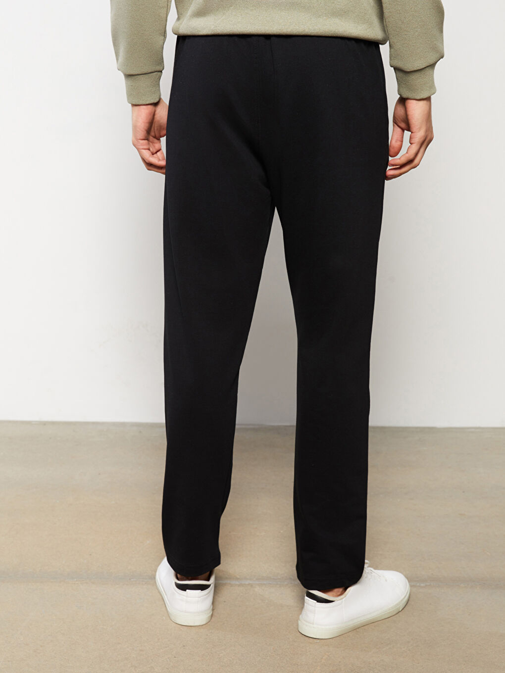 Siyah Standart Kalıp Erkek Eşofman Altı-14