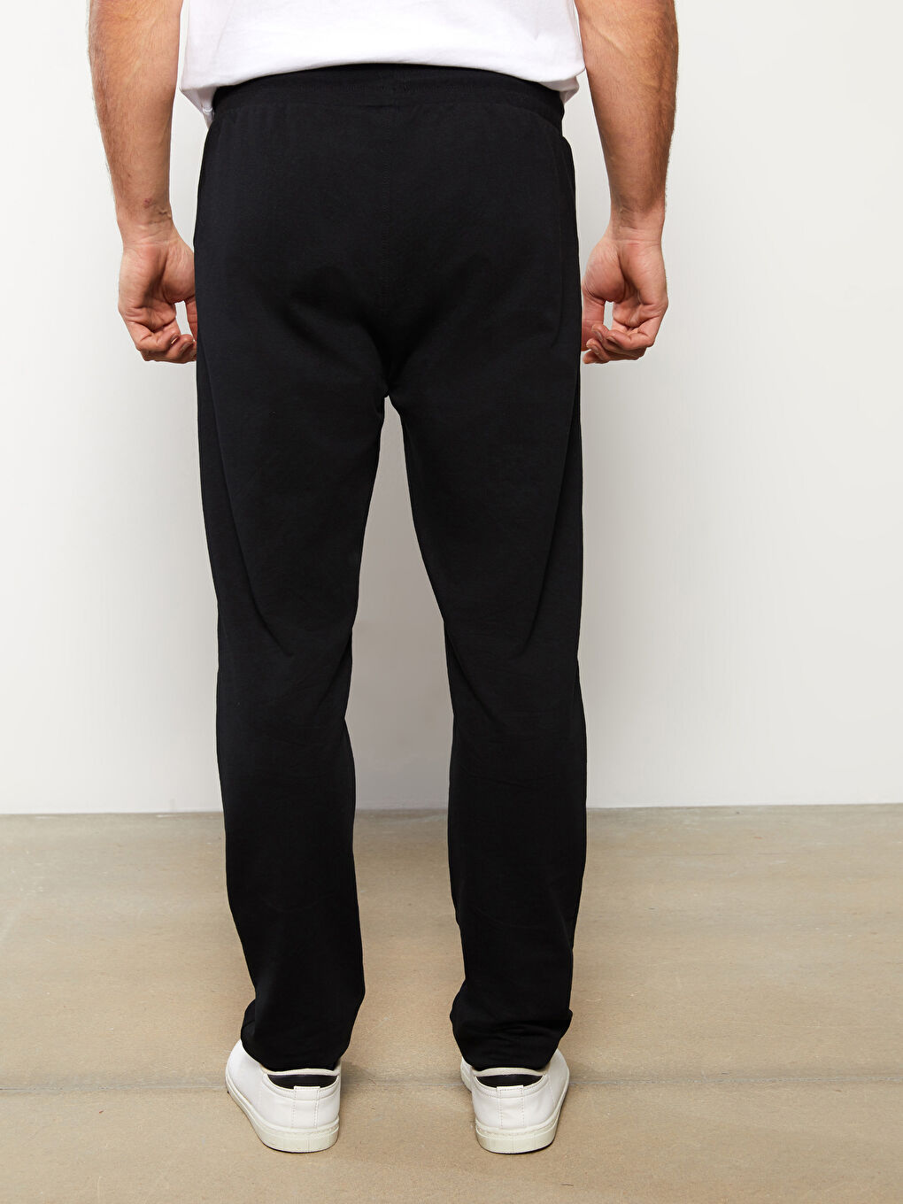 Siyah Standart Kalıp Erkek Eşofman Altı-13