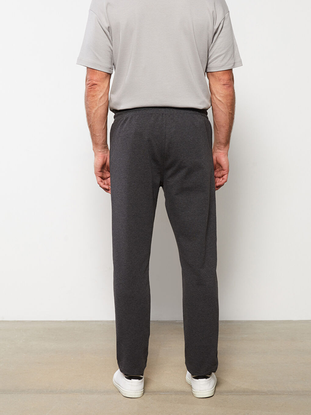 Antrasit Standart Kalıp Erkek Eşofman Altı-4