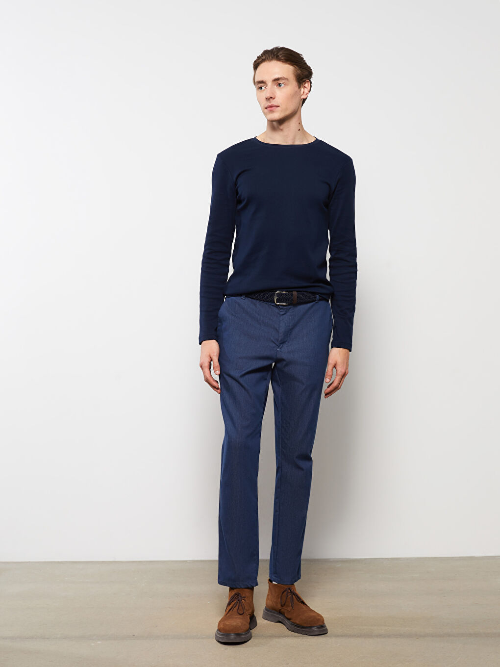 LCWAIKIKI Basic T-shirt à manches longues en jersey à col rond pour Hommes -S30083Z8-DWP