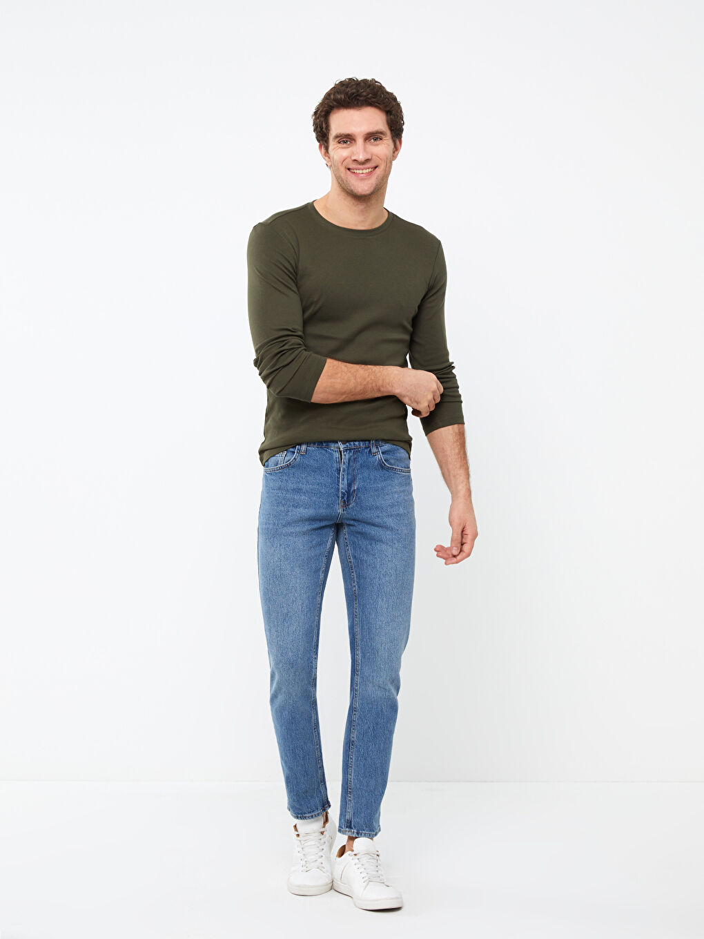 Футболка Мужская с Круглым Вырезом и Длинным Рукавом из Джерси-2