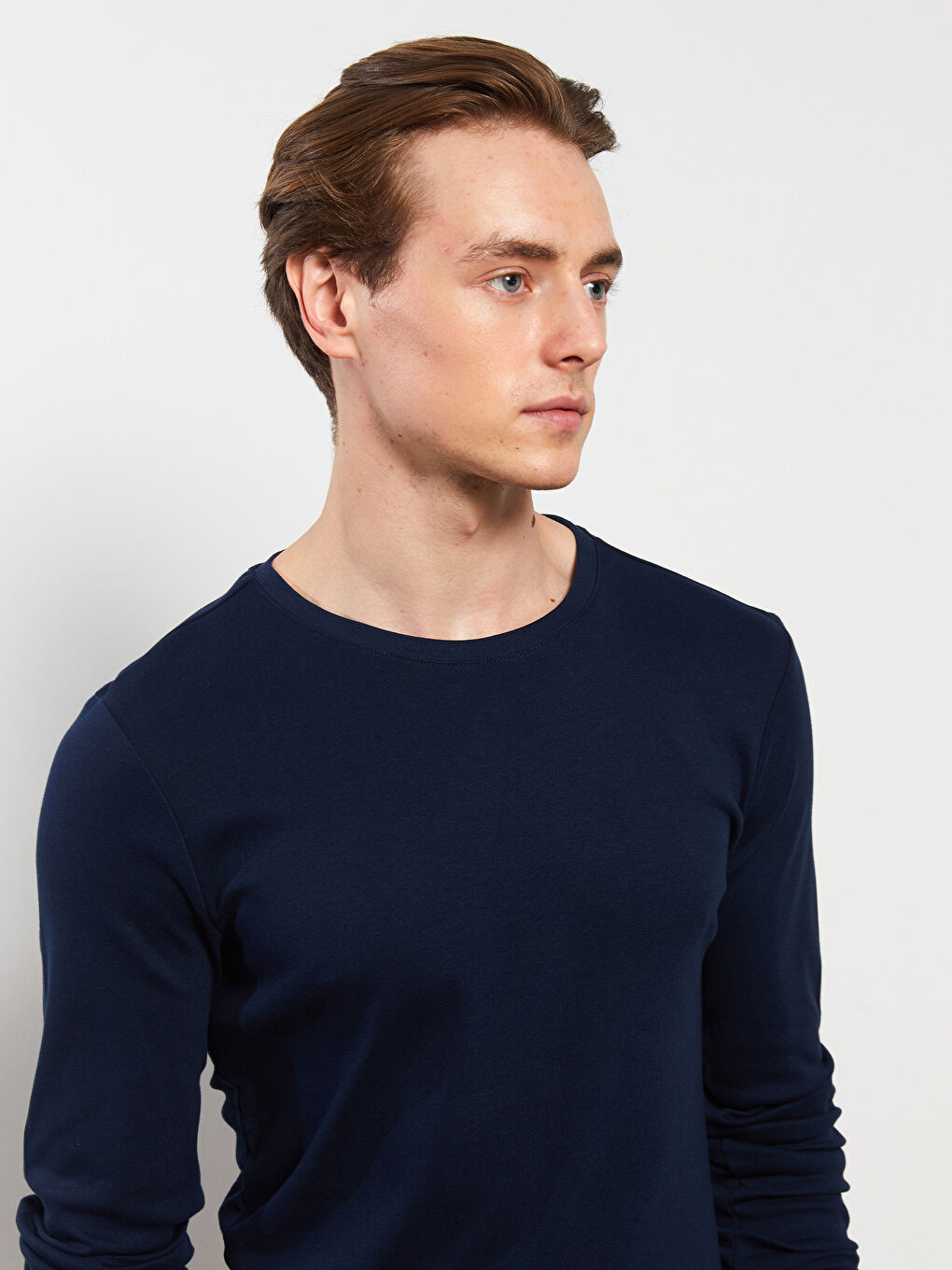 LCWAIKIKI Basic T-shirt à manches longues en jersey à col rond pour Hommes -S30083Z8-DWP