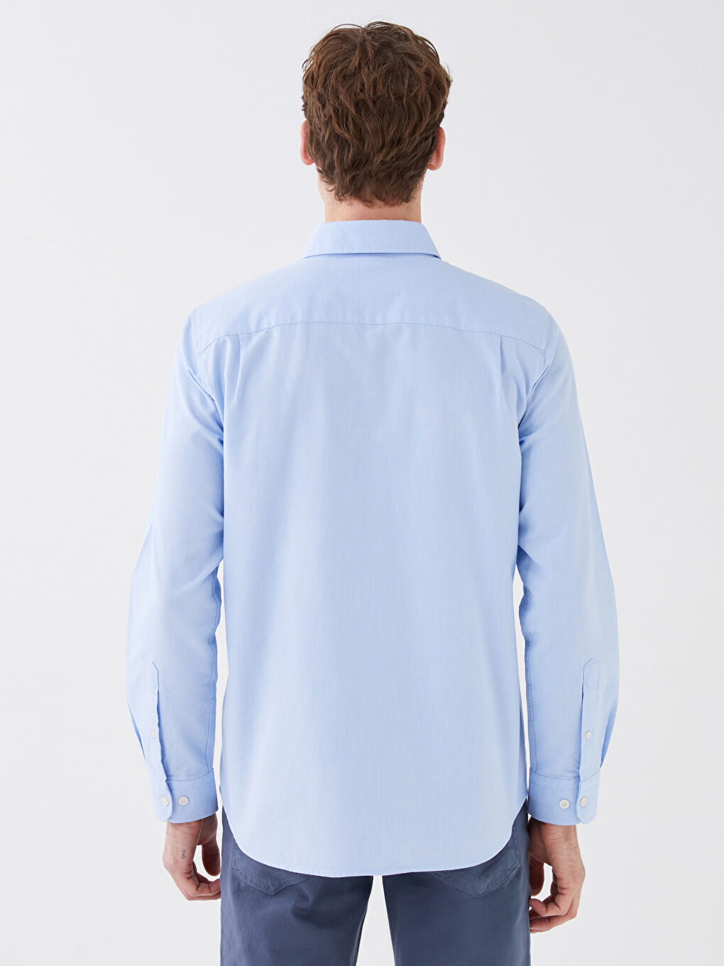 Regular Fit Long Sleeve Oxford Men's Shirt -S30085Z8-CU5