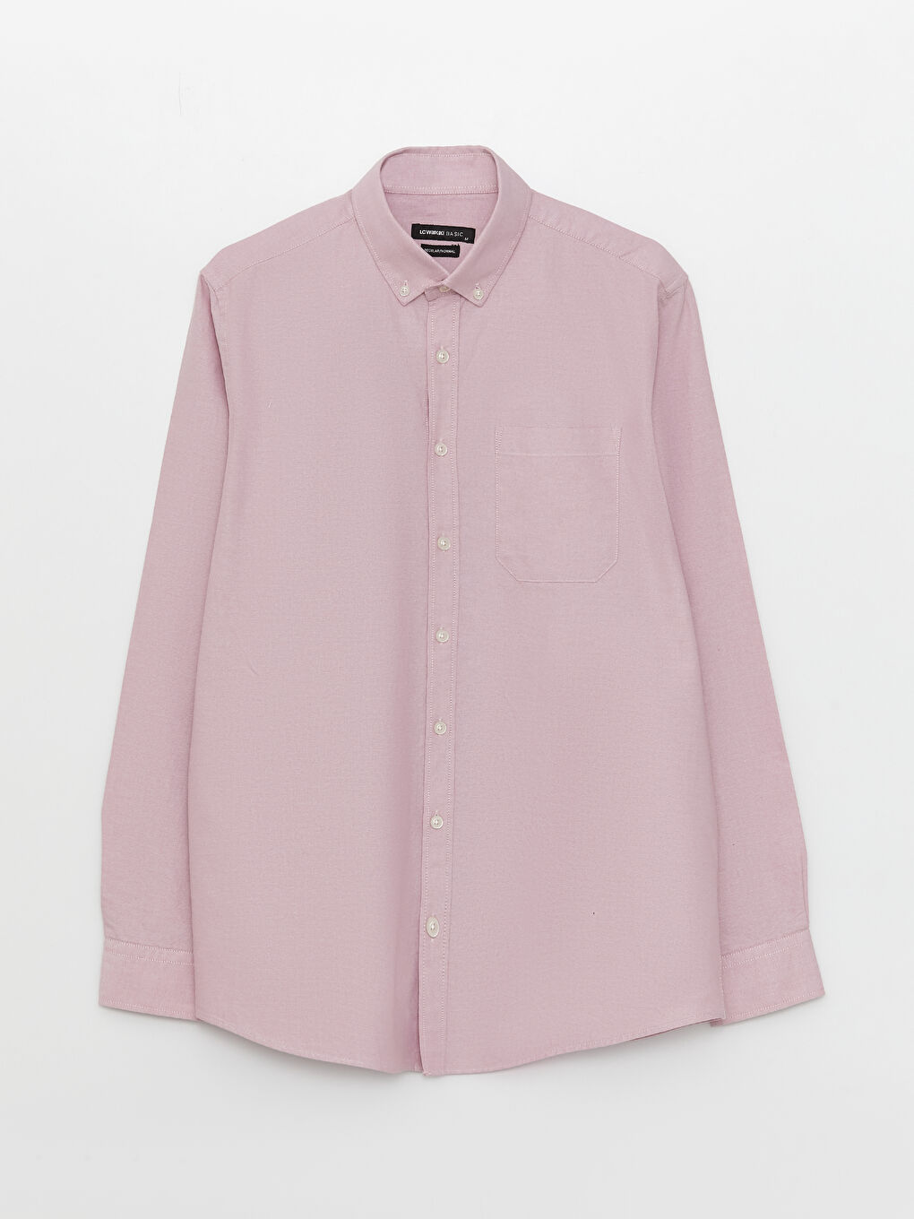 LCWAIKIKI Basic Chemise Oxford à Manches Longues pour Hommes Coupe Régulière -S30085Z8-SPR