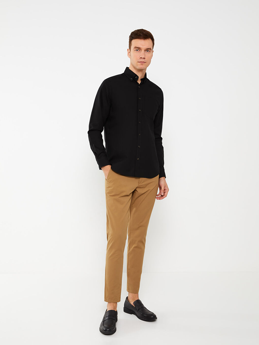 LCWAIKIKI Basic Regular Fit Long Sleeve Oxford Men's Shirt -S30085Z8-RQL