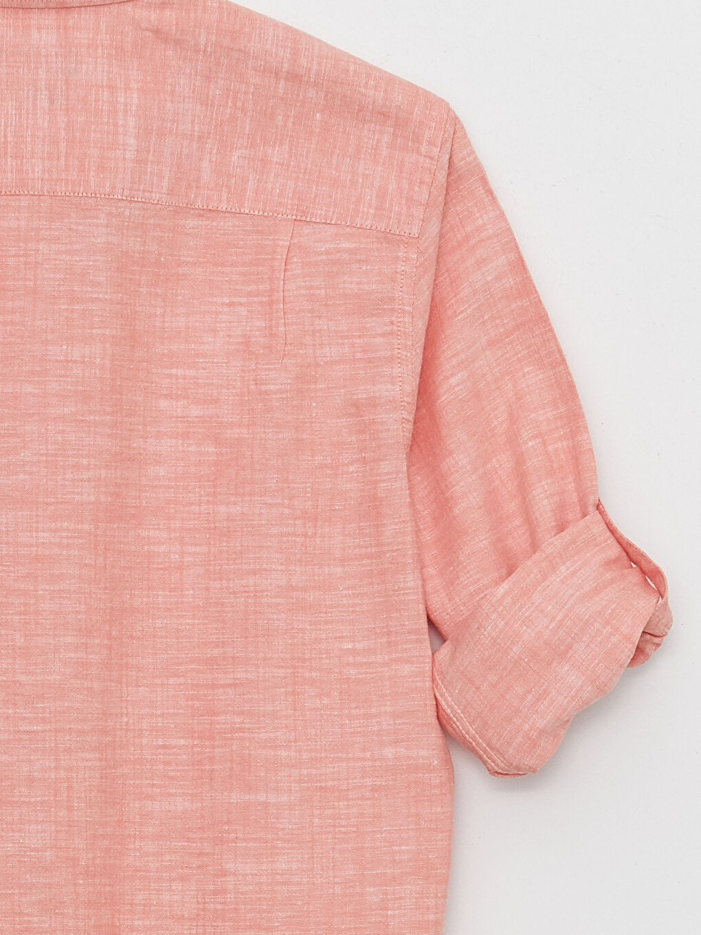 Regular Fit Long Sleeve Linen Blend Men's Shirt-7