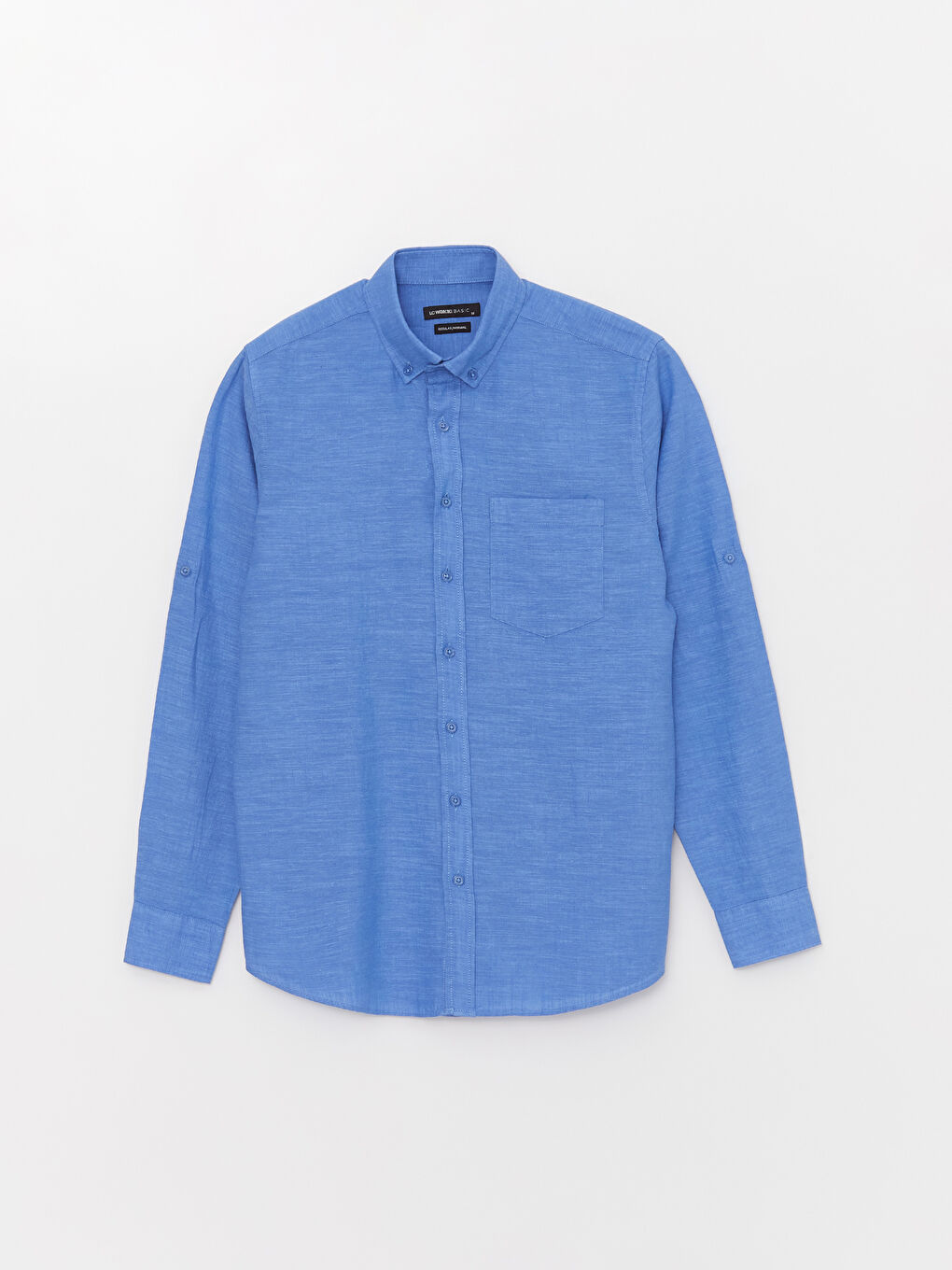 LCWAIKIKI Classic Regular Fit Long Sleeve Linen Blend Men's Shirt -S30086Z8-CX3