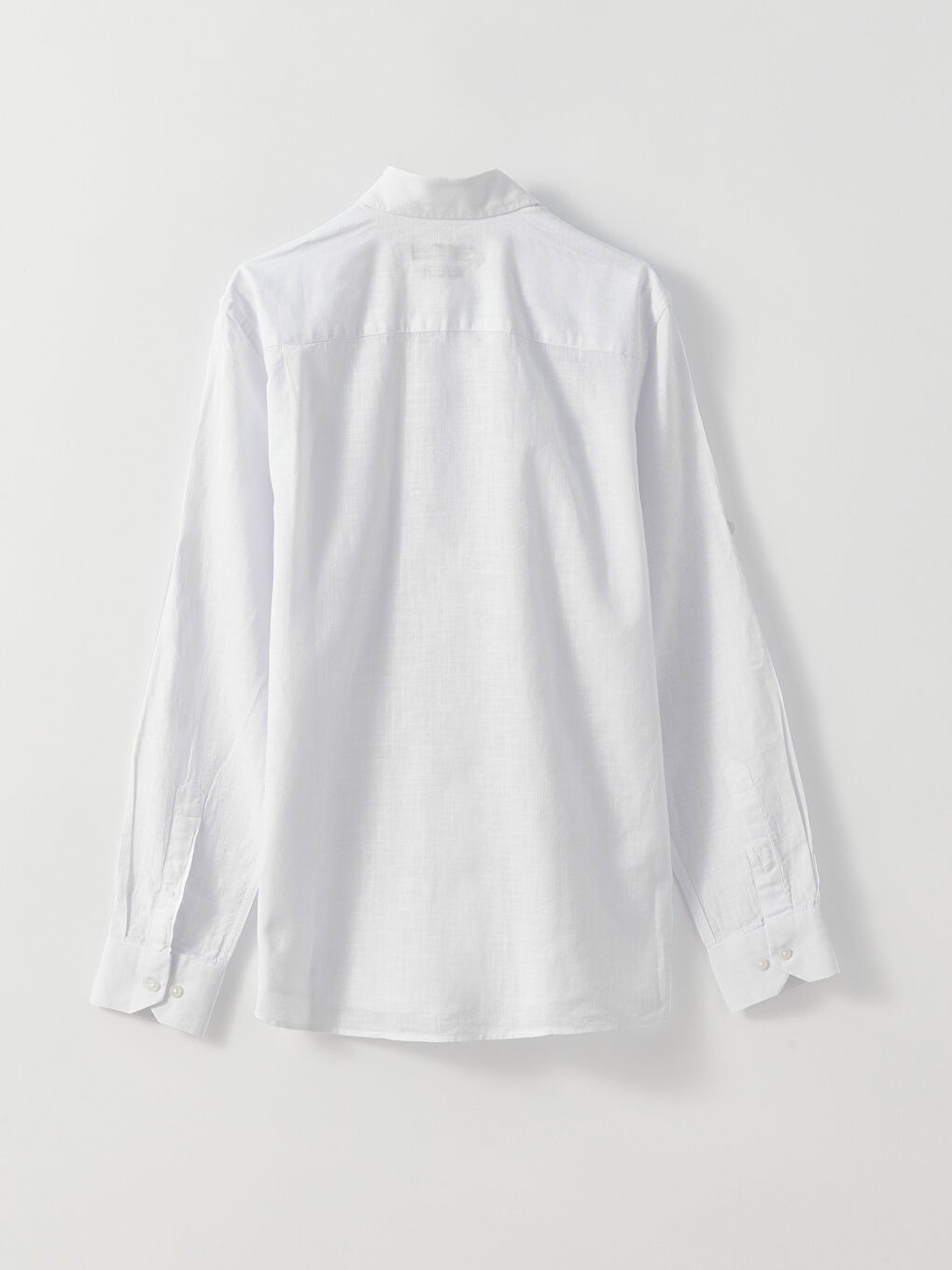 Regular Fit Long Sleeve Linen Blend Men's Shirt -S30086Z8-Q6K