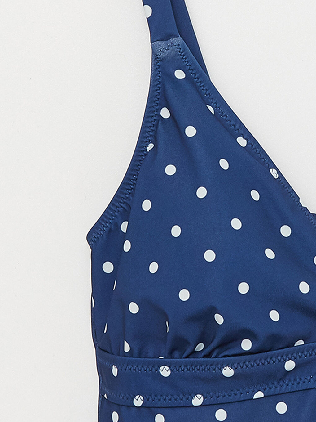 V-Neck Polka Dot Suspended Women's Swimming Suit -S30099Z8-LSJ