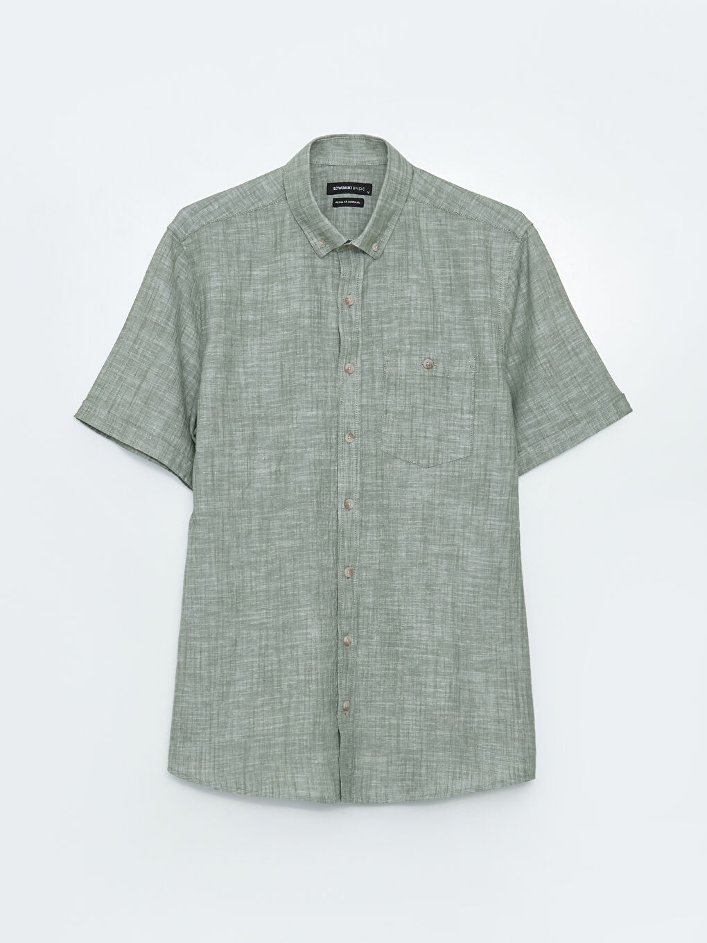 LC Waikiki Regular Fit Short Sleeve Linen Blend Men's Shirt -S30111Z8-EAW