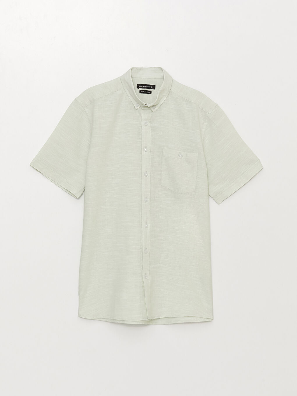 Chemise Régulière à Manches Courtes en Mélange de Lin pour Hommes-5