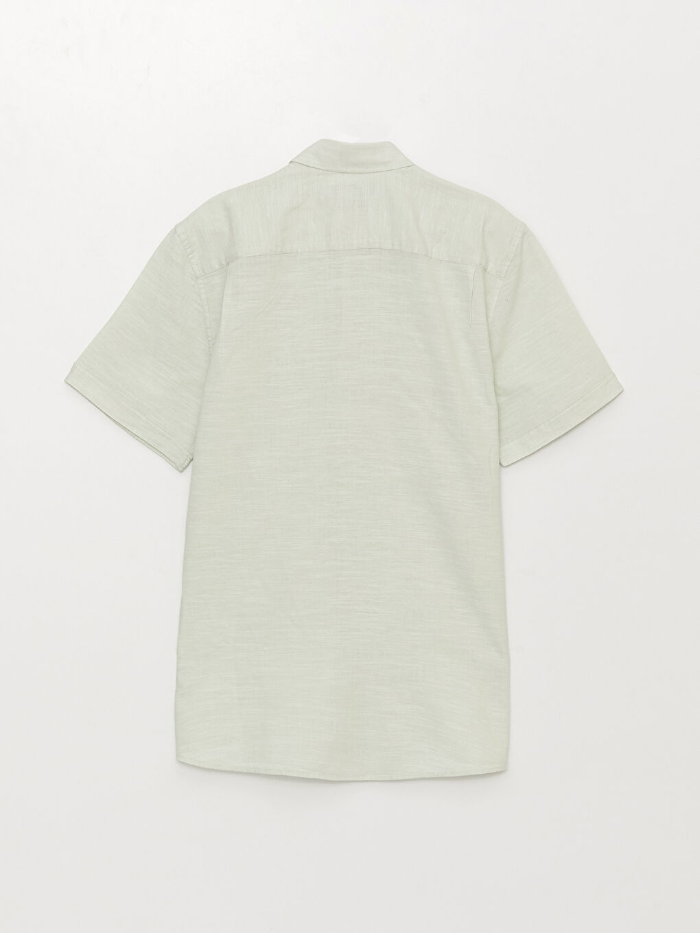 Chemise Régulière à Manches Courtes en Mélange de Lin pour Hommes-6