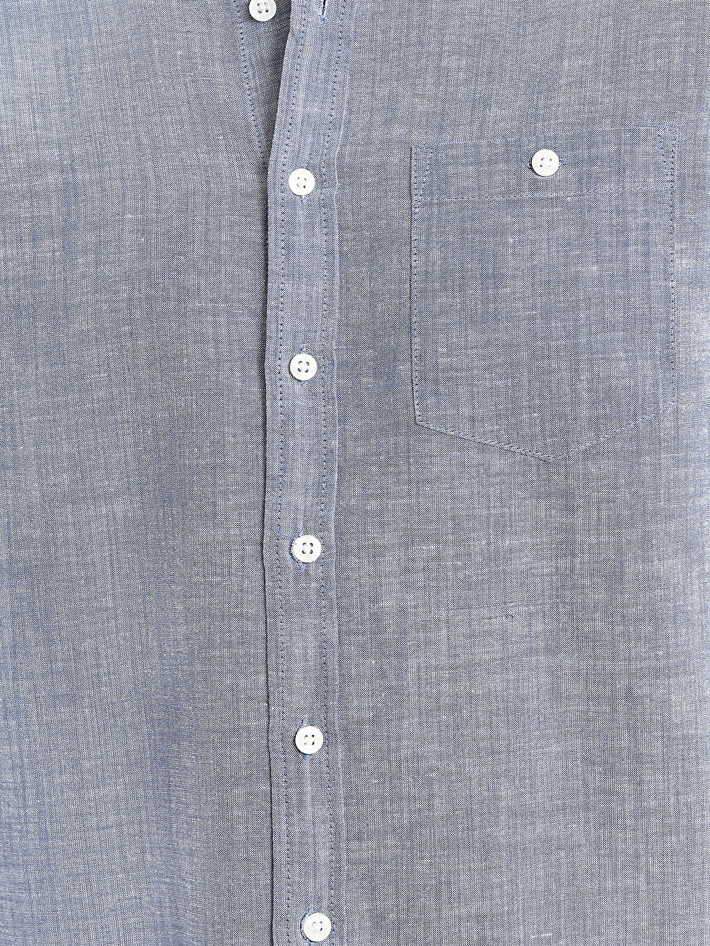Regular Fit Short Sleeve Linen Blend Men's Shirt-4