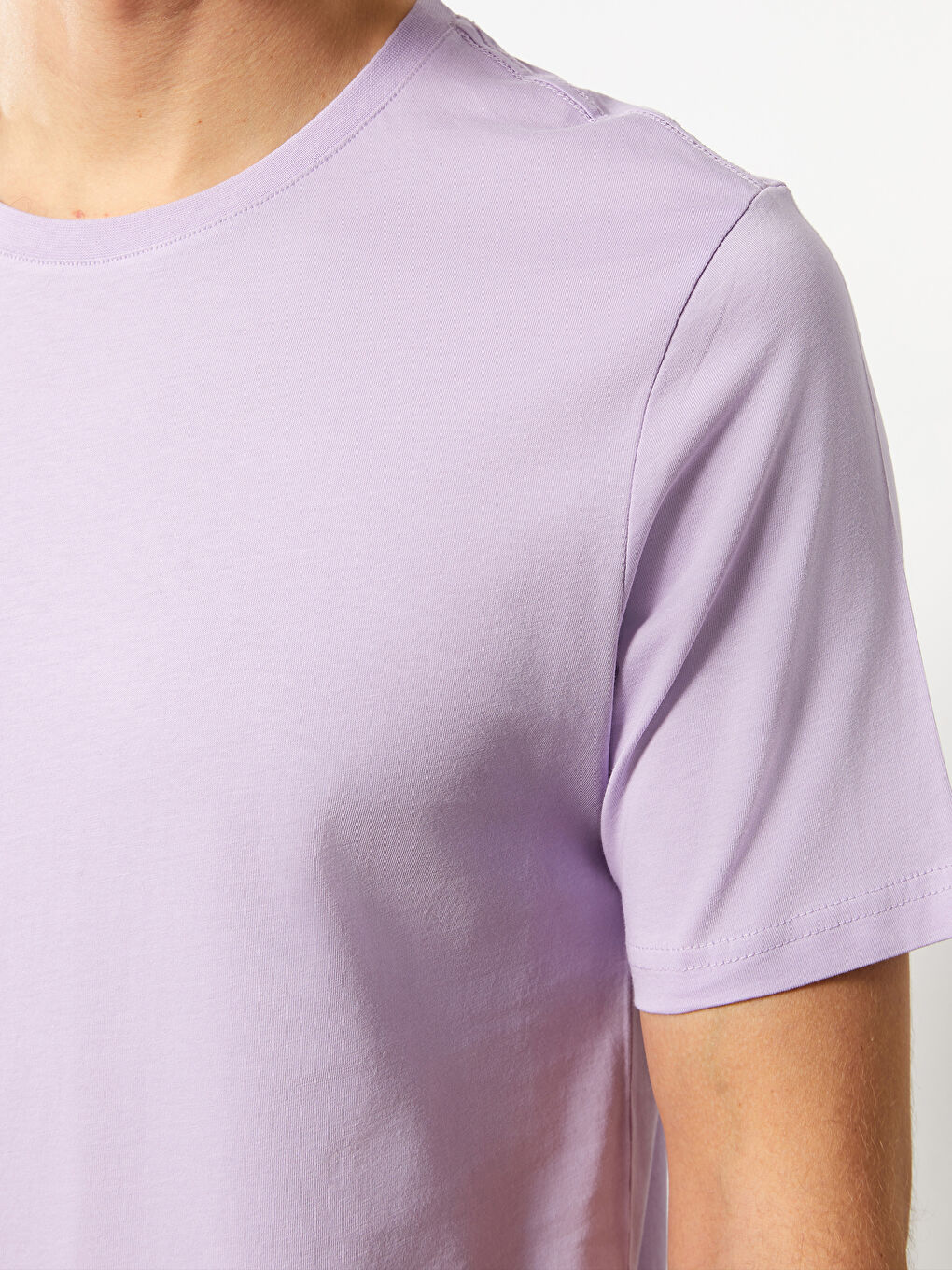 Tricou pentru Bărbați din Jerseu cu Guler Rotund-4