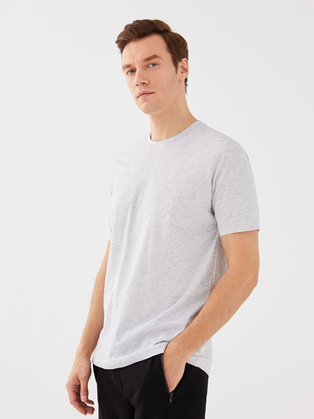 Bisiklet Yaka Penye Erkek Tişört