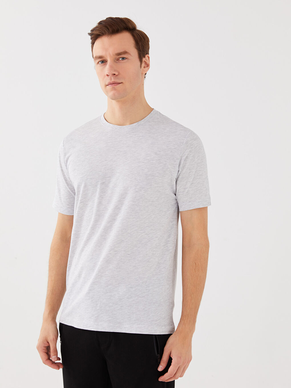 Bisiklet Yaka Penye Erkek Tişört-1