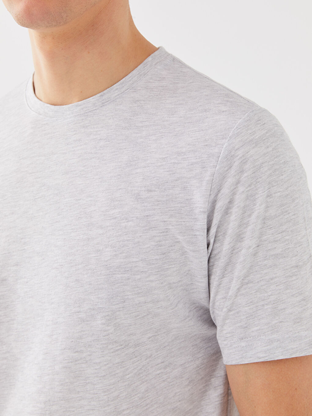 Bisiklet Yaka Penye Erkek Tişört-3