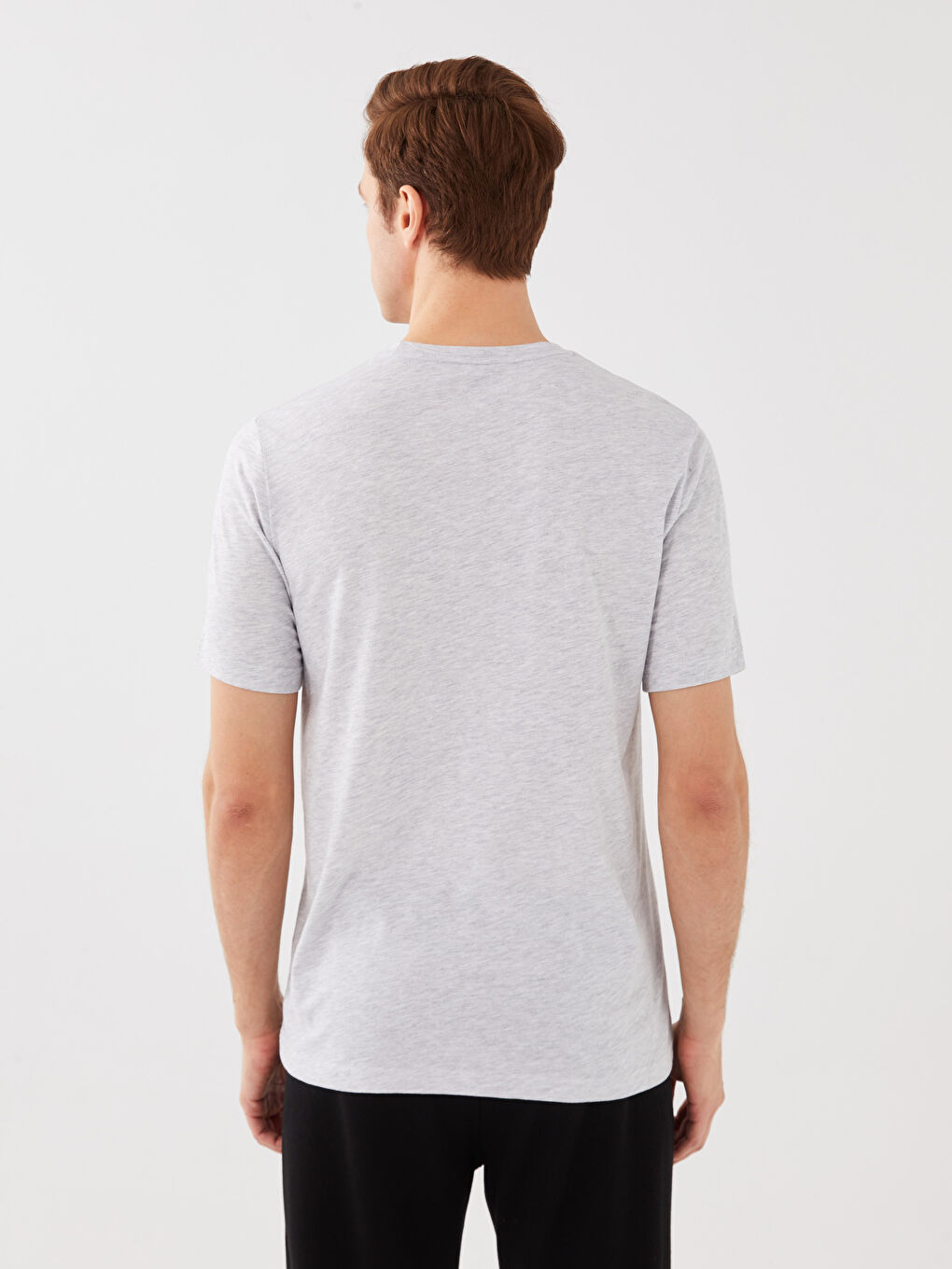 Bisiklet Yaka Penye Erkek Tişört-4