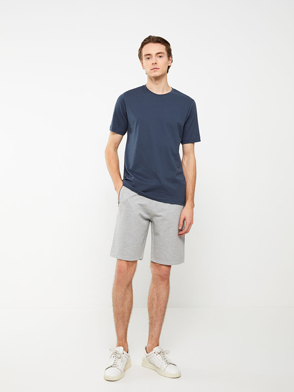 Crew Neck Short Sleeve Combed Cotton Men's T-shirt -S30113Z8-M0B