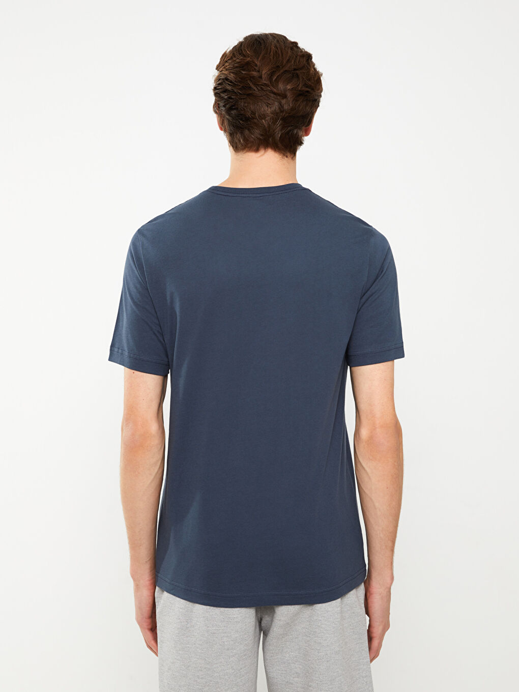 Crew Neck Short Sleeve Combed Cotton Men's T-shirt -S30113Z8-M0B