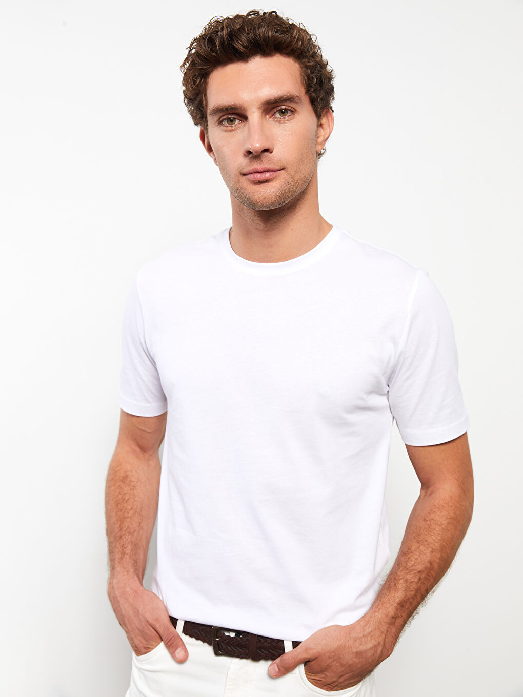 LCWAIKIKI Basic T-shirt pour Hommes en Jersey à Col Rond