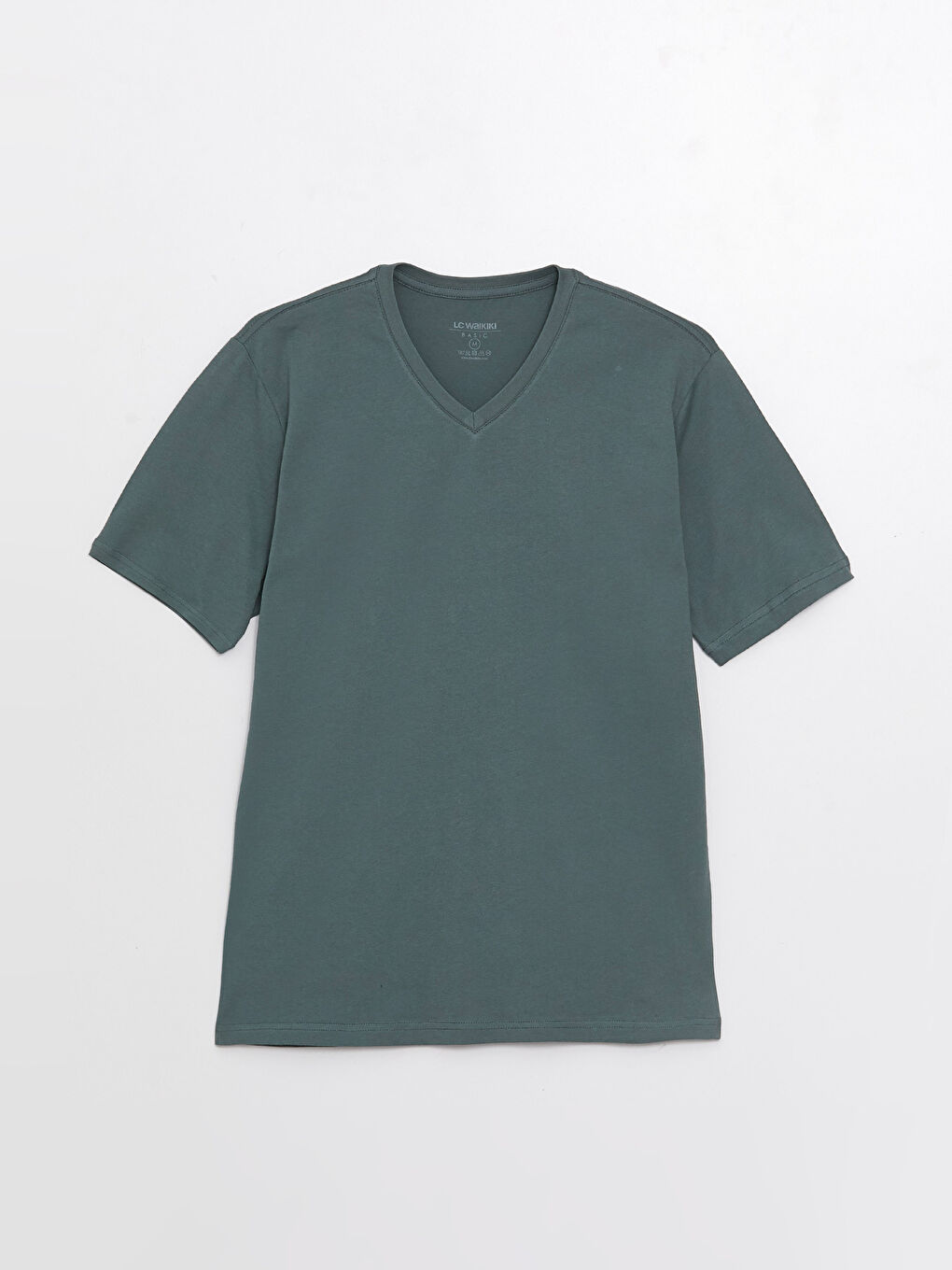 Футболка Мужская с V-образным вырезом и коротким рукавом из базового чесаного хлопка-5