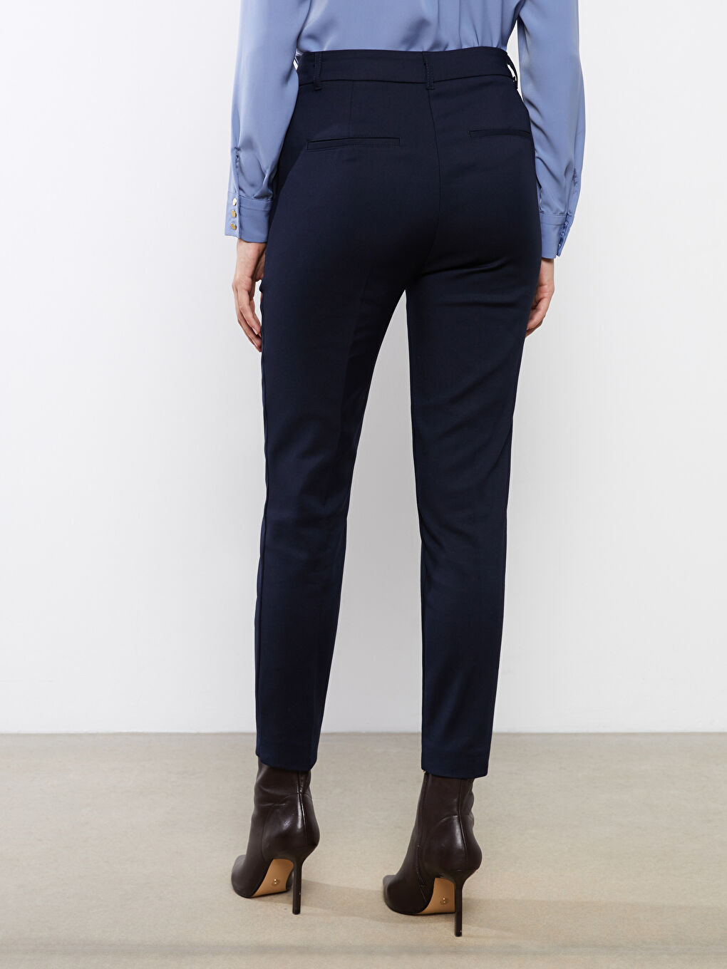 Women's Cigarette Plain Trousers-10