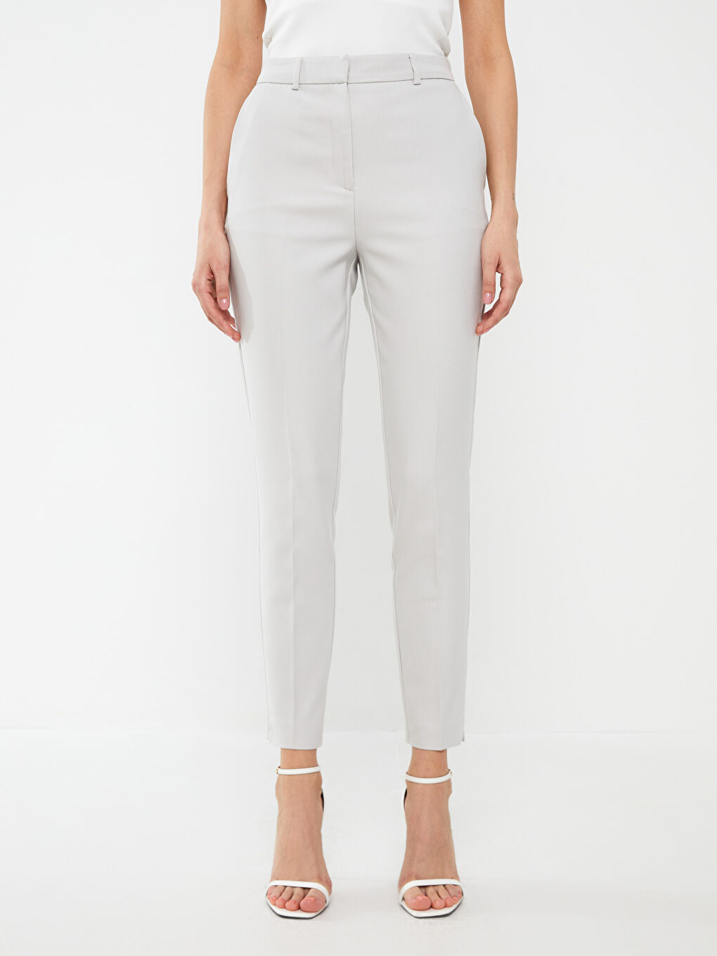 Pantaloni Tigareta Simpli pentru Femei-2