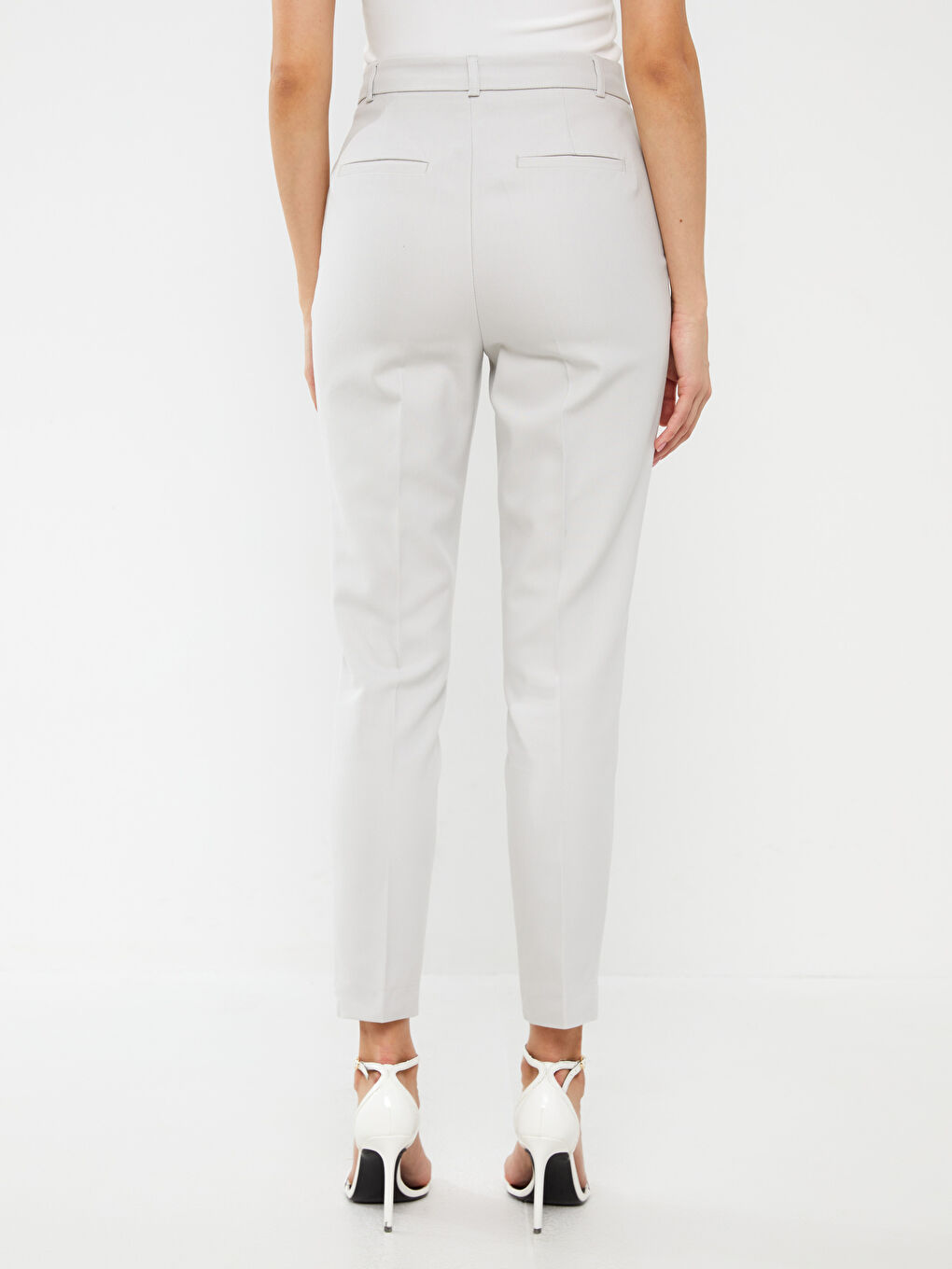 Pantaloni Tigareta Simpli pentru Femei-3