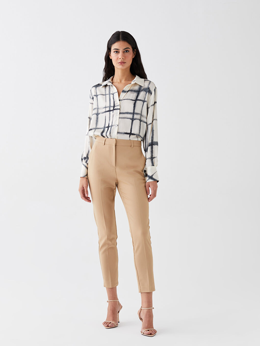 Women's Cigarette Plain Trousers
