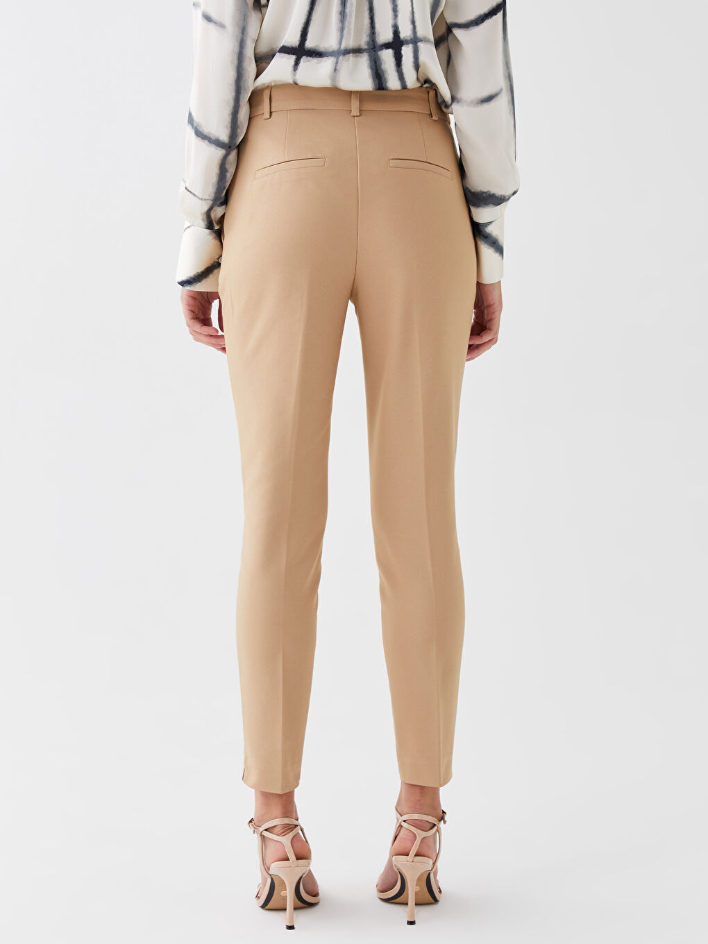 Women's Cigarette Plain Trousers-4