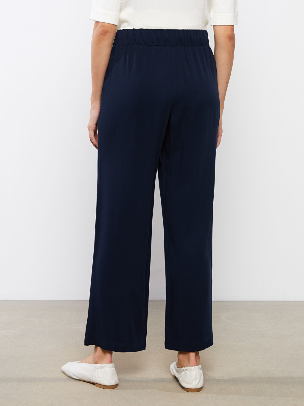 Loose Fit Plain Twill Women's Trousers -S30138Z8-E1J