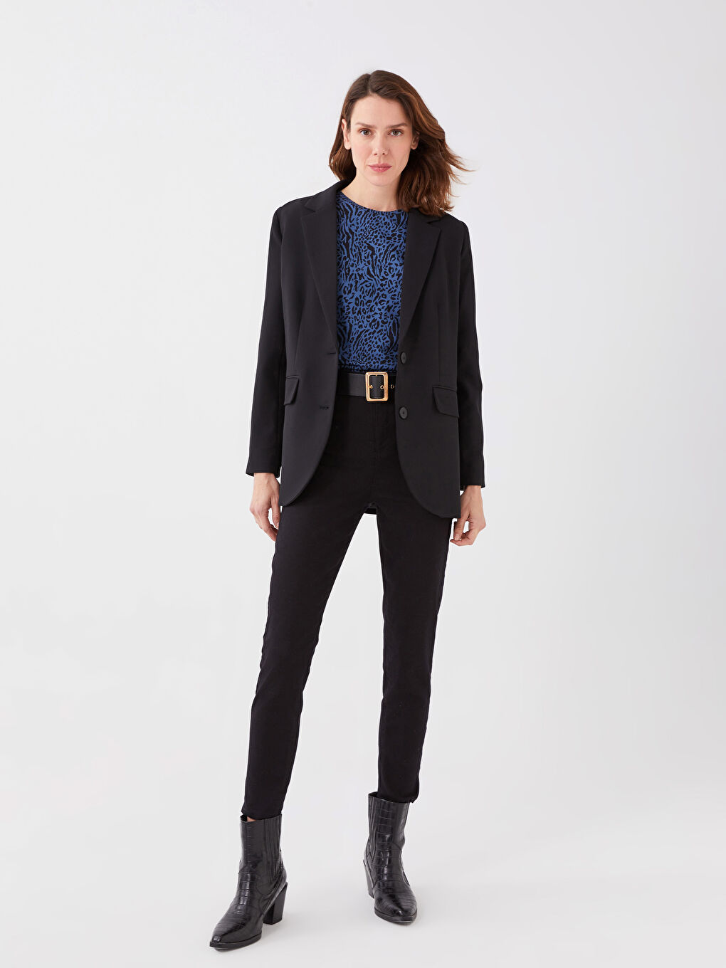 Slim Fit Pocket Detailed Gabardine Women Trousers -S30140Z8-CVL