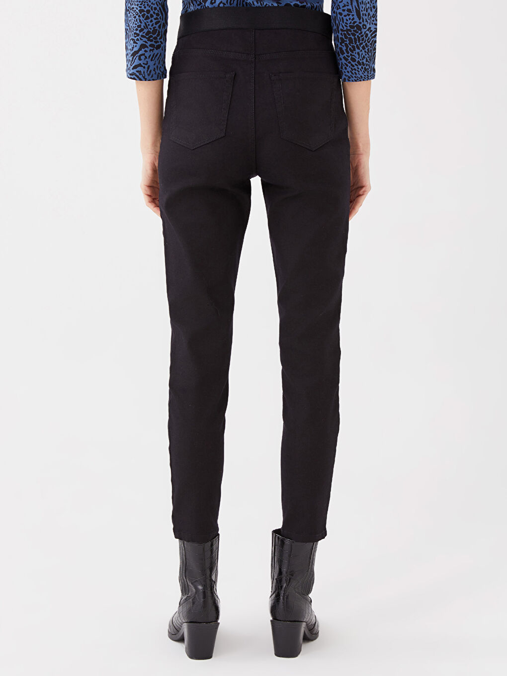 Slim Fit Pocket Detailed Gabardine Women Trousers -S30140Z8-CVL