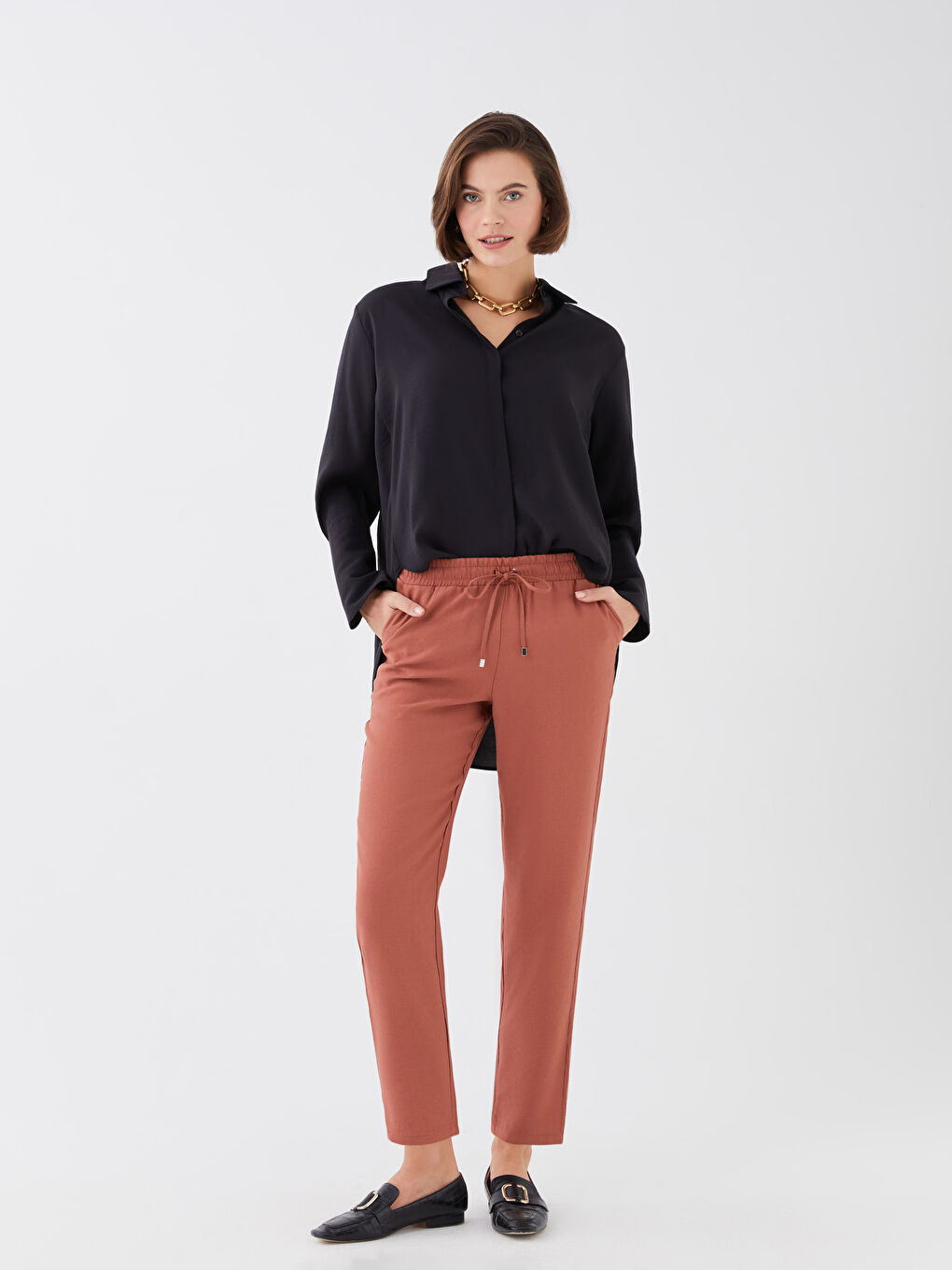 بنطلون كاروت فيت بخصر مرن للسيدات