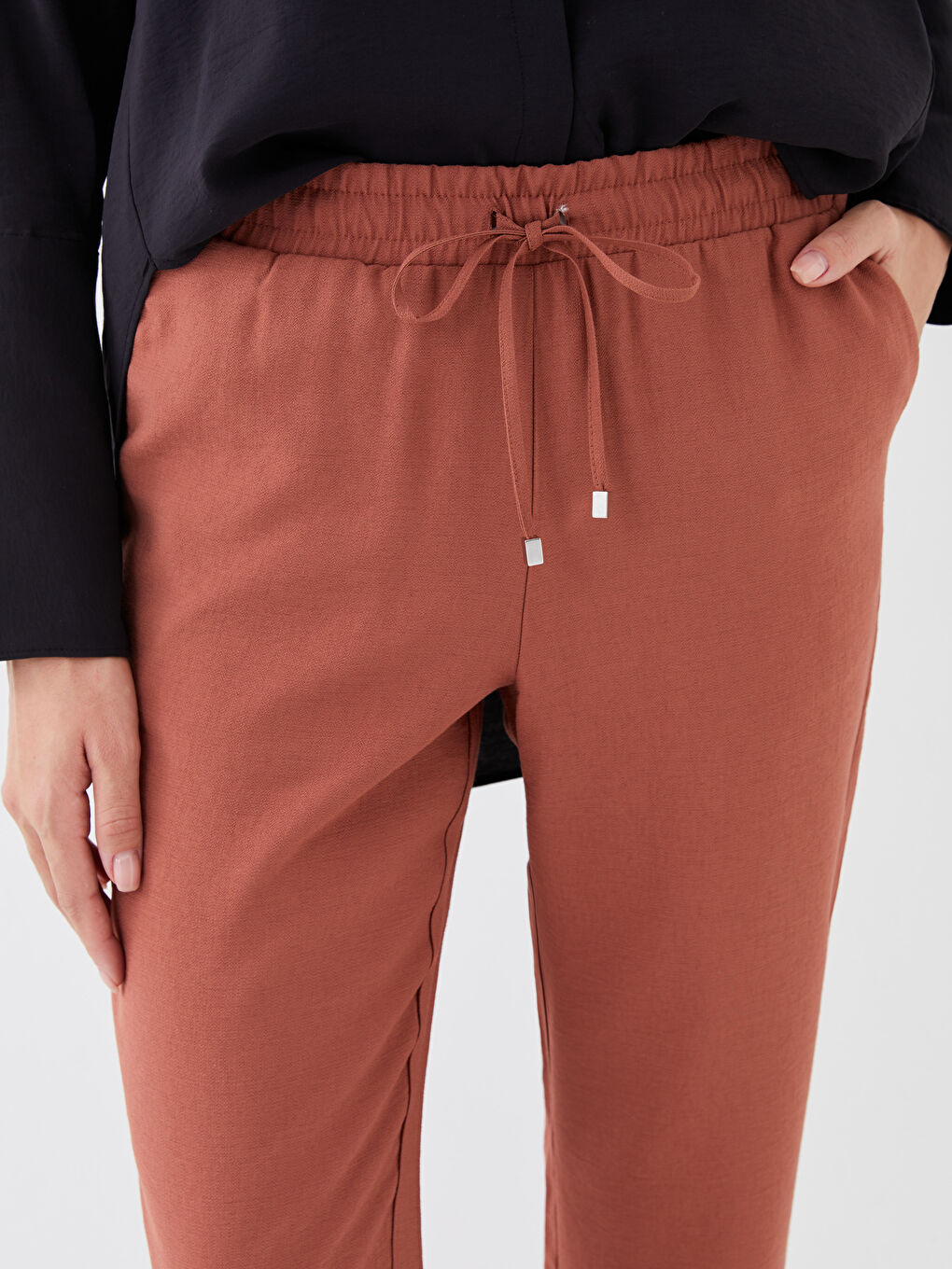 بنطلون كاروت فيت بخصر مرن للسيدات-2