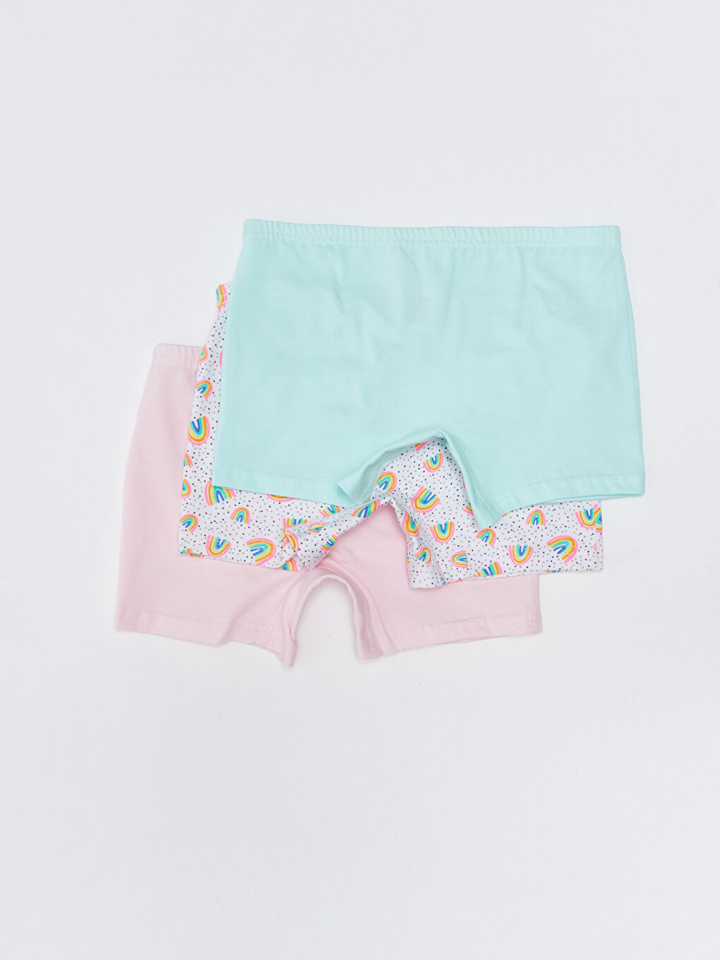 سراويل بوكسر قطن مطبوع للبنات - ٣ قطع-1