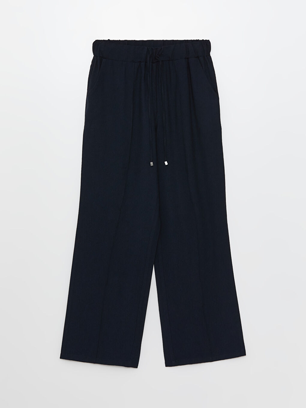 بنطلون سادة بخصر مرن للسيدات-5