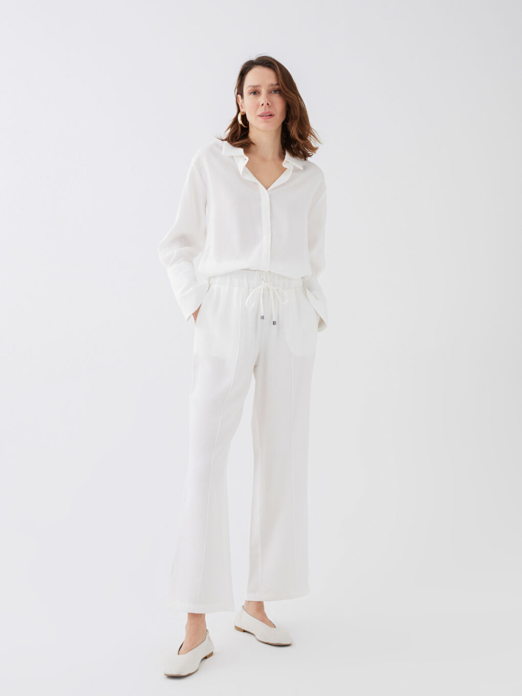 LC Waikiki Jednostavne ženske pantalone sa gumom na pojasu -S30172Z8-FDU