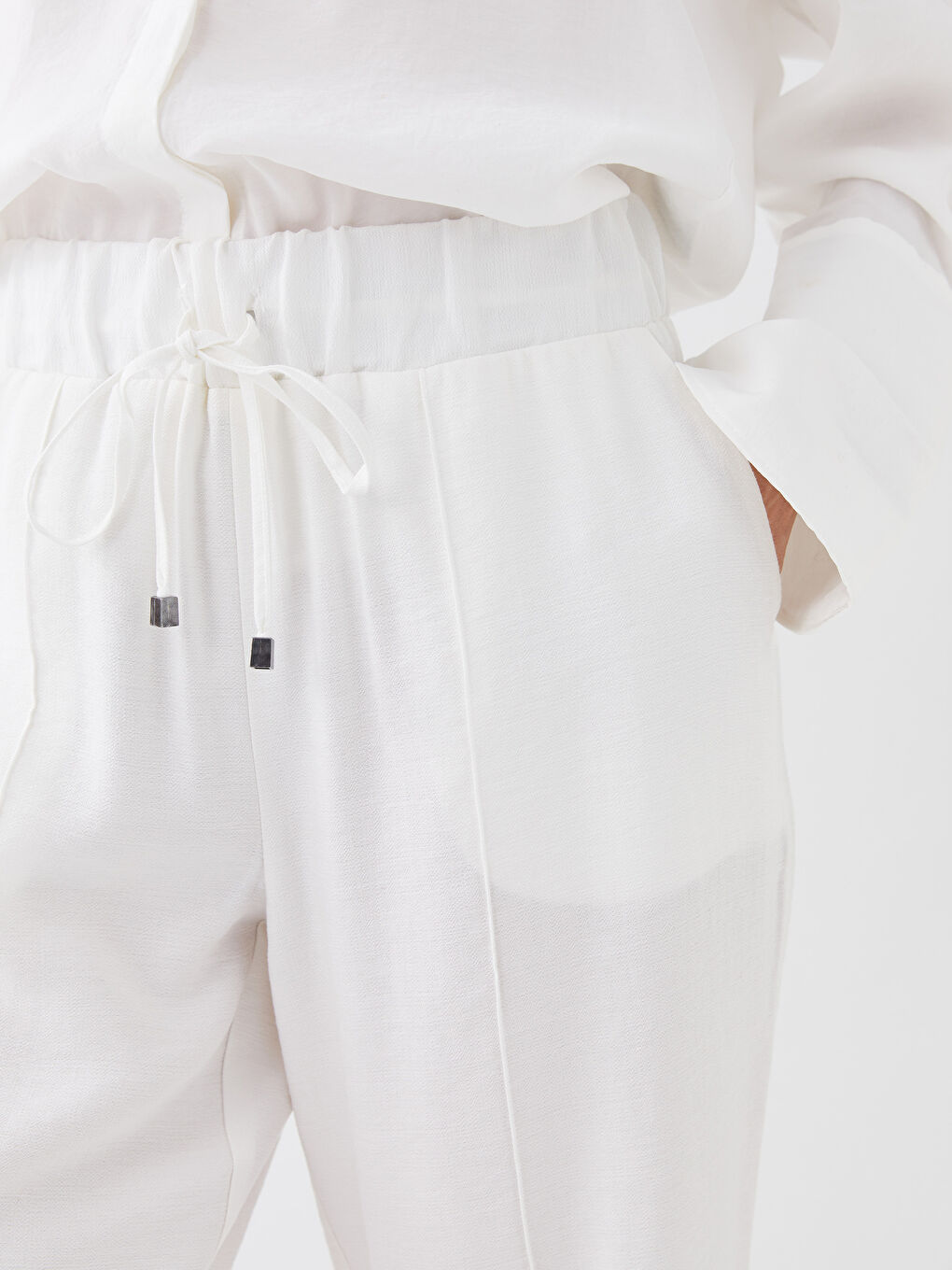 LC Waikiki Jednostavne ženske pantalone sa gumom na pojasu -S30172Z8-FDU