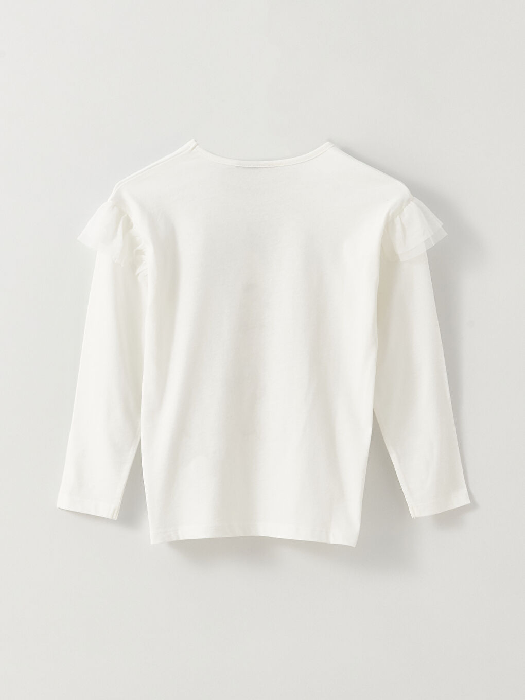 تيشيرت كم طويل مطبوع ميني ماوس بياقة دائرية للبنات-1