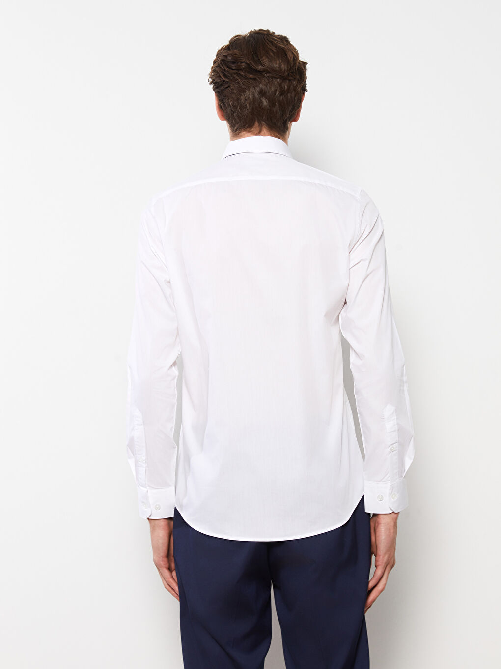 Muška slim-fit poplin košulja - dugi rukav -S30190Z8-Q6K