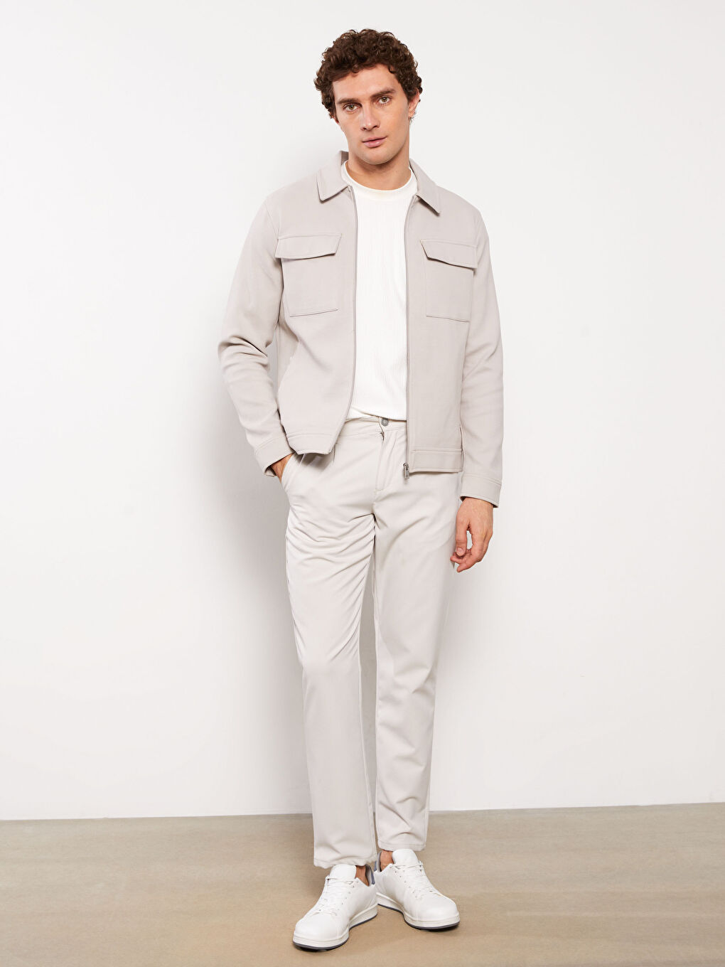 LCW Vision Slim Fit Collared Neck Men's Coat -S30198Z8-QMD